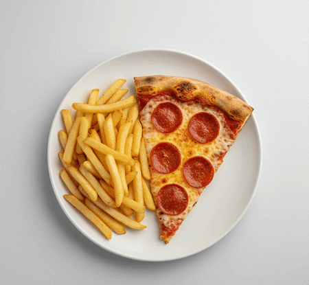 Pizza Slice & Chips 